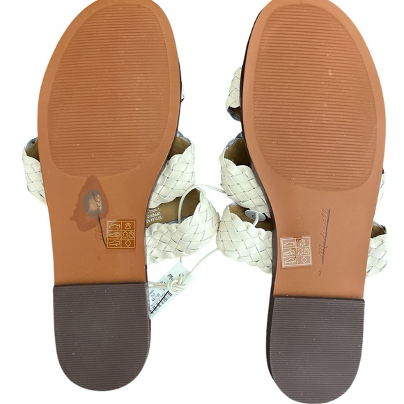 Madewell The Mena Woven Leather Slide Sandal in Ecru - Picture 4 of 7